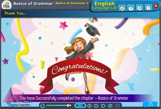 You have successfully completed the chapter - Basics of Grammar